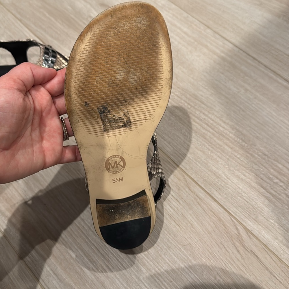Michael Kors Snake Print Sandals - Picture 3 of 4